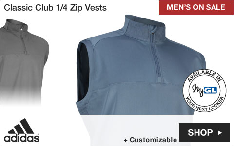 Adidas Classic Club Quarter-Zip Golf Vests - Two-Day Sale