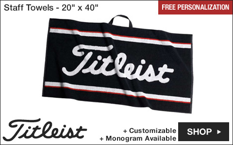 Titleist Staff Golf Towels - 20inch x 40inch - Free Personalization