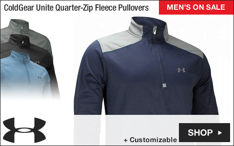 Under Armour ColdGear Unite Quarter-Zip Fleece Golf Pullovers - ON SALE