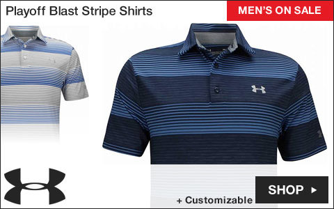 Under Armour Playoff Blast Stripe Golf Shirts - ON SALE