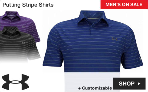 Under Armour Putting Stripe Golf Shirts - ON SALE