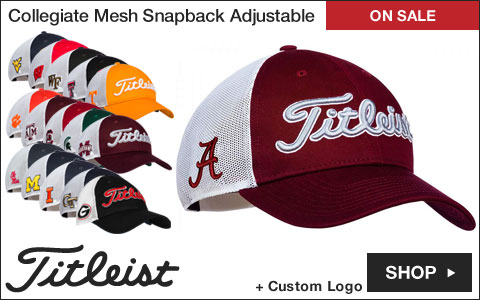 Titleist Collegiate Mesh Snapback Adjustable Golf Hats - ON SALE