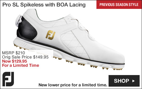 FJ Pro SL Spikeless Golf Shoes with BOA Lacing System - Previous Season Style