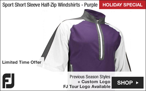 FJ Sport Short Sleeve Half-Zip Golf Windshirts - FJ Tour Logo Available - Previous Season Style