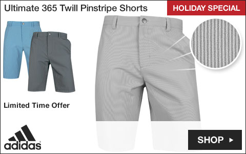 Adidas Ultimate 365 Twill Pinstripe Golf Shorts - HOLIDAY SPECIAL