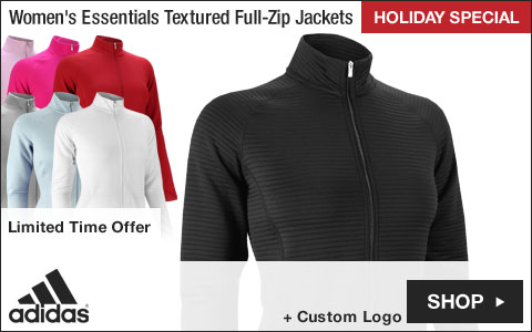 Adidas Women's Essentials Textured Full-Zip Golf Jackets - HOLIDAY SPECIAL