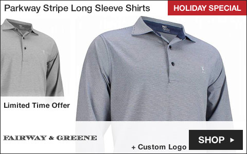 Fairway & Greene Parkway Stripe Long Sleeve Golf Shirts - HOLIDAY SPECIAL