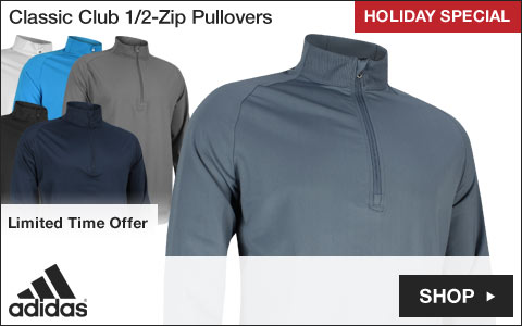 Adidas Classic Club Half-Zip Golf Pullovers - HOLIDAY SPECIAL