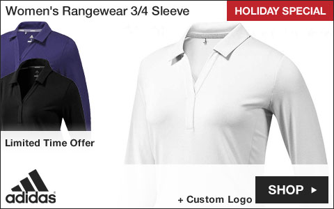 Adidas Women's Rangewear Three-Quarter Sleeve Golf Shirts - HOLIDAY SPECIAL