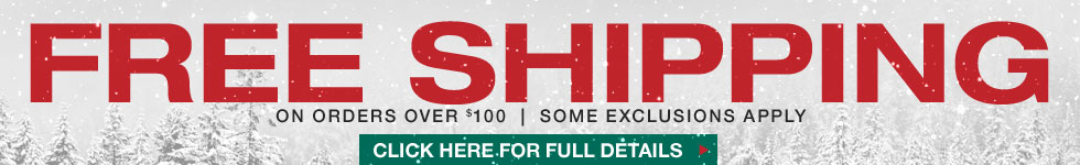 Free Shipping on Orders Over $100 - See Site for Full Details