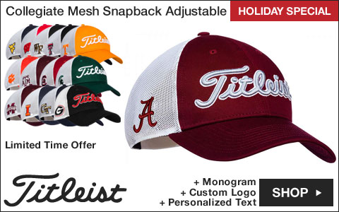 Titleist Collegiate Mesh Snapback Adjustable Golf Hats - HOLIDAY SPECIAL