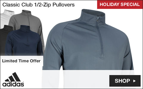 Adidas Classic Club Half-Zip Golf Pullovers - HOLIDAY SPECIAL