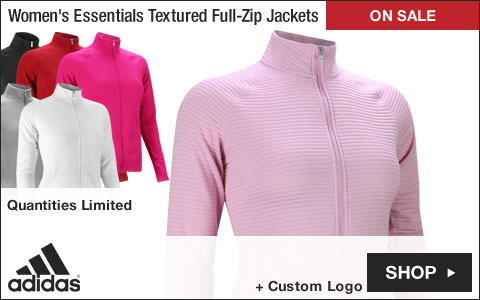 Adidas Women's Essentials Textured Full-Zip Golf Jackets - ON SALE