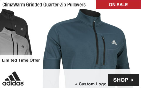 Adidas ClimaWarm Gridded Quarter-Zip Golf Pullovers - ON SALE