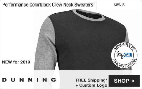 Dunning Performance Colorblock Crew Neck Golf Sweaters