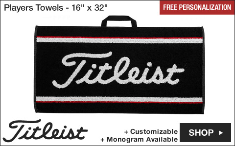 Titleist Players Golf Towels - 16 inches x 32 inches - Free Personalization