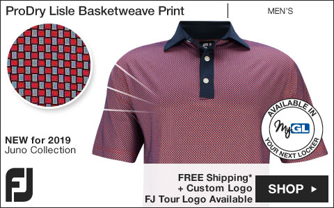 FJ ProDry Lisle Basketweave Print Golf Shirts - Juno Beach Collection - FJ Tour Logo Available