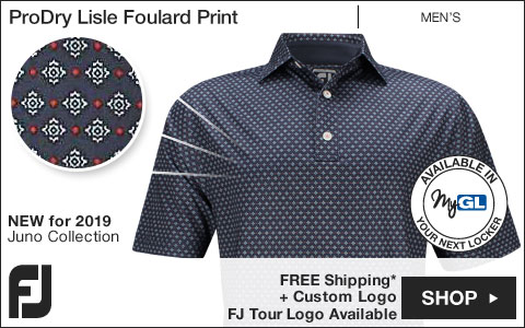 FJ ProDry Lisle Foulard Print Golf Shirts - Athletic Fit - Juno Beach Collection - FJ Tour Logo Available