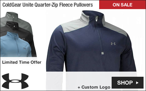 Under Armour ColdGear Unite Quarter-Zip Fleece Golf Pullovers - ON SALE