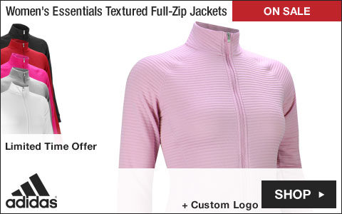 Adidas Women's Essentials Textured Full-Zip Golf Jackets - ON SALE