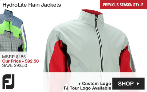 FJ HydroLite Golf Rain Jackets - FJ Tour Logo Available - Previous Season Style