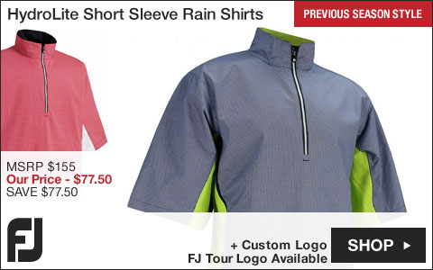 FJ HydroLite Short Sleeve Golf Rain Shirts - FJ Tour Logo Available - Previous Season Style