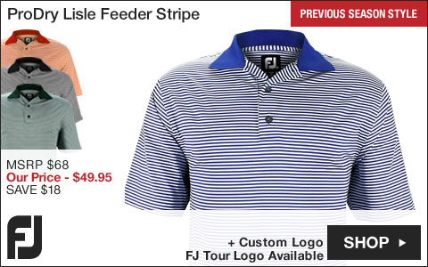 FJ ProDry Lisle Feeder Stripe Golf Shirts - FJ Tour Logo Available - Previous Season Style