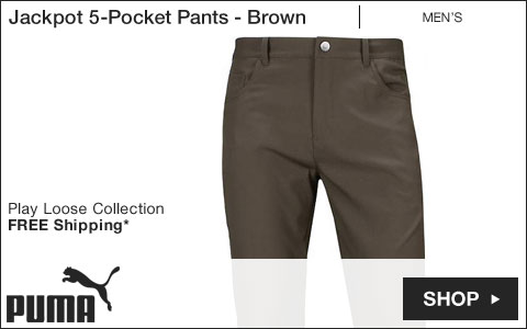 Puma Jackpot 5-Pocket Golf Pants - Chocolate Brown - Play Loose Collection