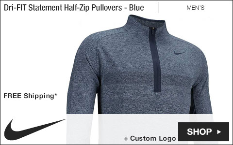 FJ Heather Pinstripe Half-Zip Golf Pullovers - FJ Tour Logo Available