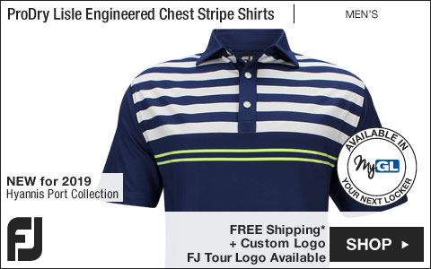 FJ ProDry Lisle Engineered Chest Stripe Golf Shirts - Hyannis Port Collection - FJ Tour Logo Available