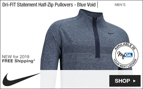 Nike Dri-FIT Statement Half-Zip Golf Pullovers - Blue Void