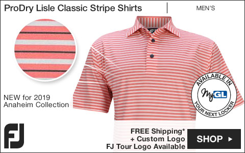 FJ ProDry Lisle Classic Stripe Golf Shirts - Anaheim Collection - FJ Tour Logo Available