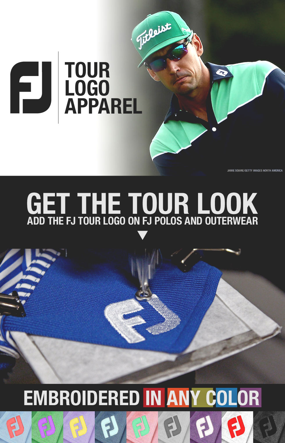 FJ Tour Logo Golf Apparel at Golf Locker - Add the FJ Tour Logo to Your Next Purchase