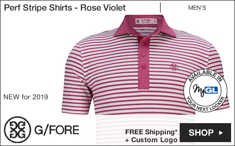 G/Fore 	Perf Stripe Golf Shirts - Rose Violet