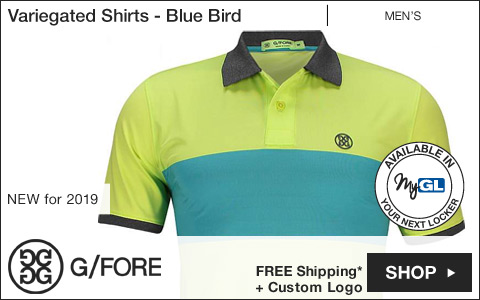 G/Fore Variegated Golf Shirts - Blue Bird