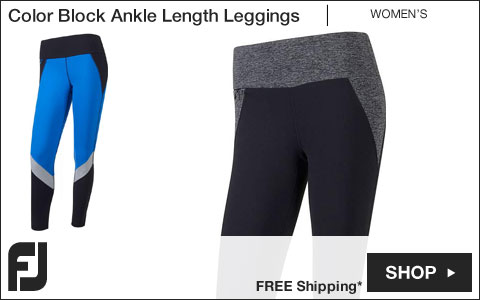 FJ Women's Color Block Ankle Length Golf Leggings