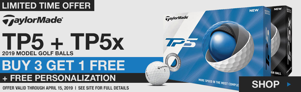 TaylorMade TP5 Personalized Golf Balls - Buy 3, Get 1 Free