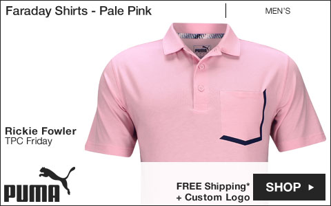 PUMA Faraday Golf Shirts - Pale Pink - Rickie Fowler TPC Friday