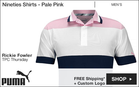 PUMA Nineties Golf Shirts - Pale Pink - Rickie Fowler TPC Thursday