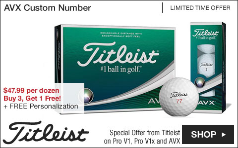 Titleist AVX Custom Number Personalized Golf Balls - Buy 3, Get 1 Free