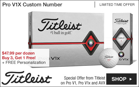 Titleist Pro V1X Custom Number Personalized Golf Balls - Buy 3, Get 1 Free