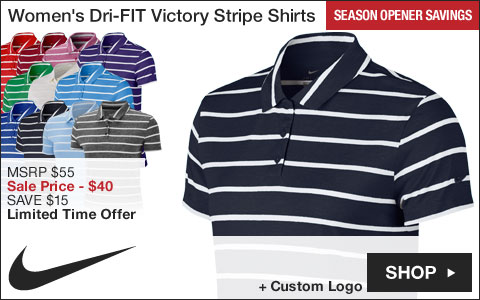 Nike Women's Dri-FIT Victory Stripe Golf Shirts