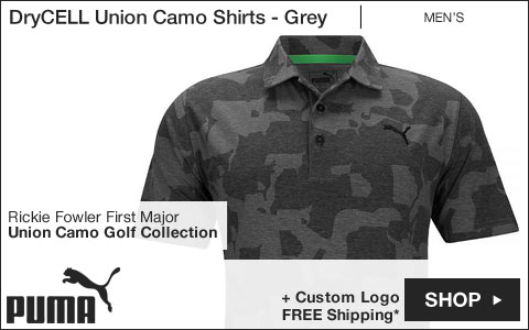 PUMA DryCELL Union Camo Golf Shirts - Grey - Rickie Fowler First Major