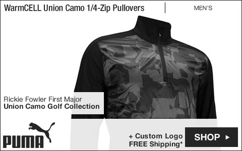 PUMA WarmCELL Union Camo Quarter-Zip Golf Pullovers - Rickie Fowler First Major