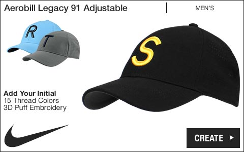 Nike 'Your Initial' Aerobill Legacy 91 Adjustable Golf Hats