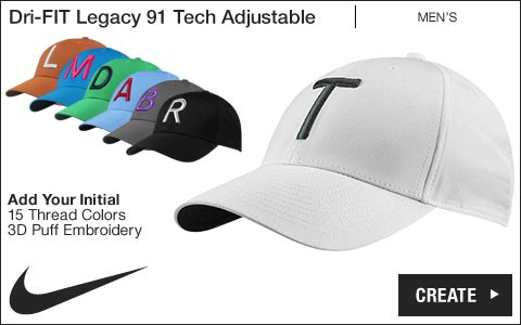 Nike 'Your Initial' Dri-FIT Legacy 91 Tech Adjustable Golf Hats