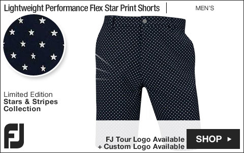 FJ Lightweight Performance Flex Star Print Golf Shorts - Limited Edition Stars & Stripes Collection