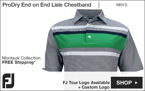 FJ ProDry End on End Lisle Chestband Golf Shirts - Montauk Collection - FJ Tour Logo Available