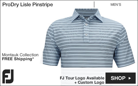 FJ ProDry Lisle Pinstripe Golf Shirts - Athletic Fit - Montauk Collection - FJ Tour Logo Available