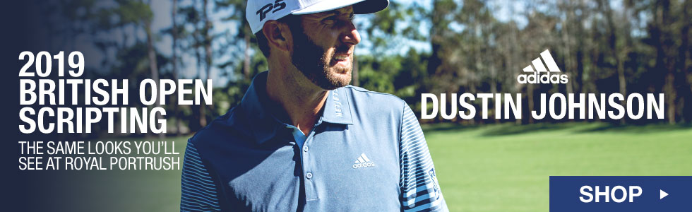 2019 British Open Scripting Golf Apparel - Dustin Johnson